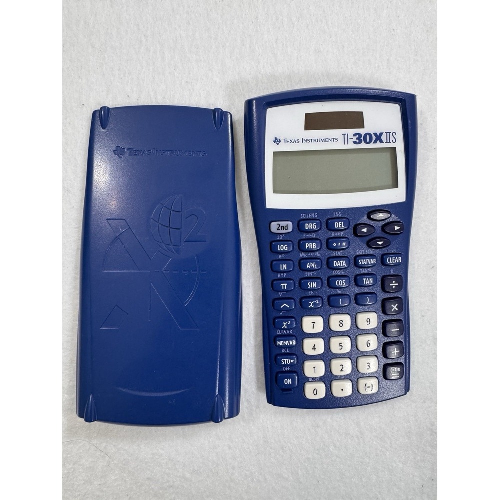 Texas Instruments TI-30X IIS Scientific Calculator Solar Blue TI-30XIIS TESTED
